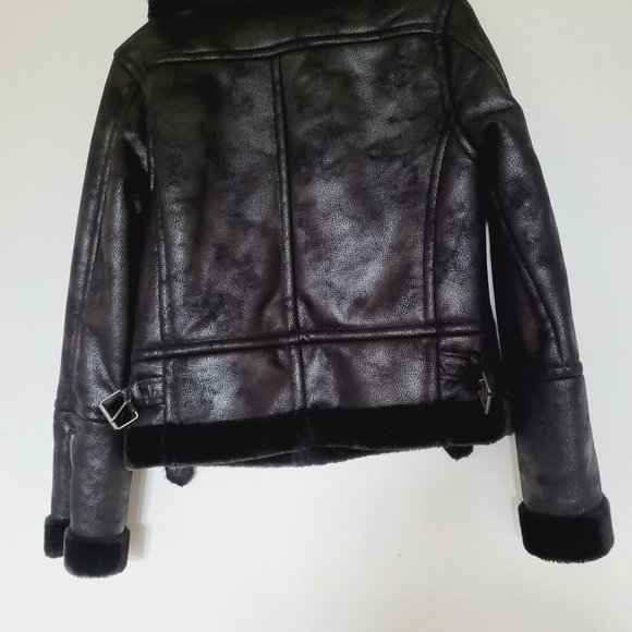 JOE FRESH BLACK WARM MOTO JACKET - Picture 2 of 10